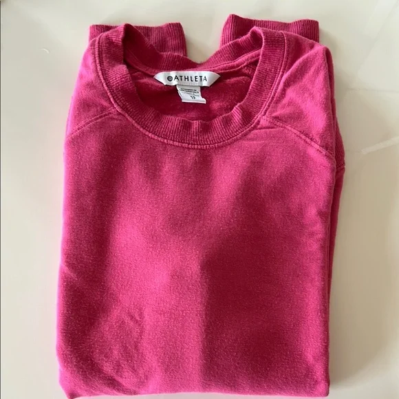 Athleta Pink Crew Neck Sweater - Picture 1 of 4